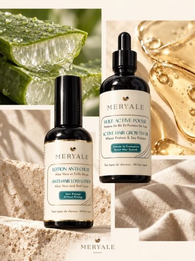 Duo capillaire MERYALE avec lotion anti chute et huile active pousse